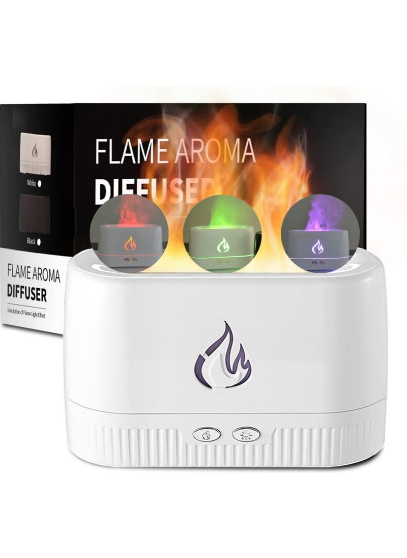 ELTRAZONE Flame Air Diffuser Humidifier Portable Noiseless Aroma Diffuser with Multicolor Lights Waterless Auto Off Protection Essential Oil Diffuser for Home Office Bedroom  - Image 1