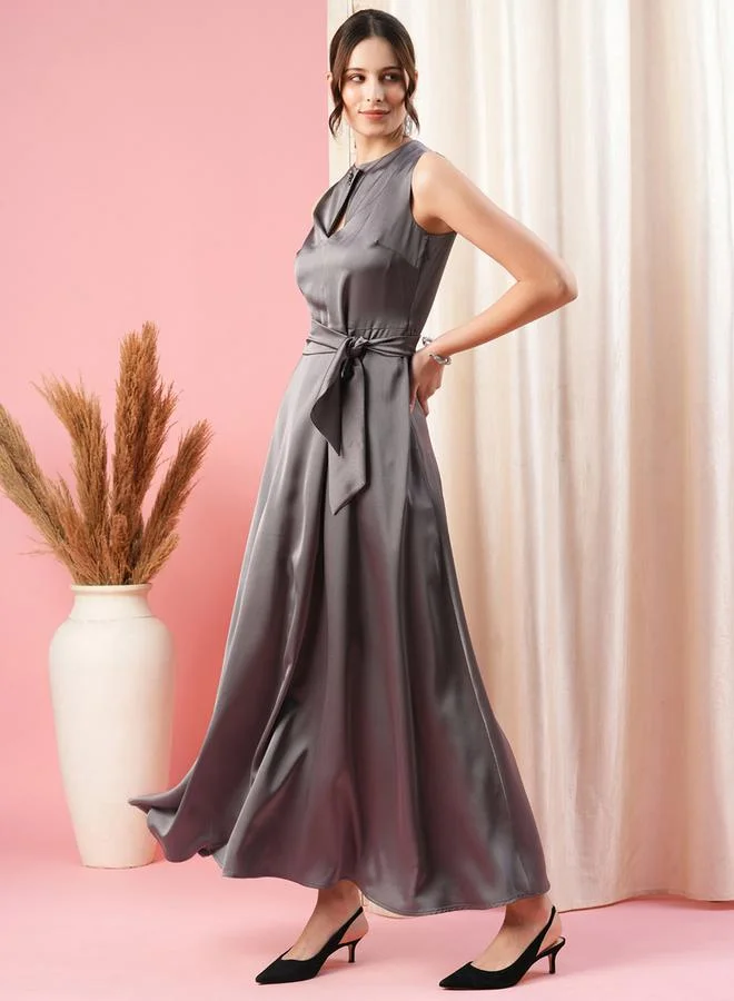 Mish Satin Sleeveless Dress