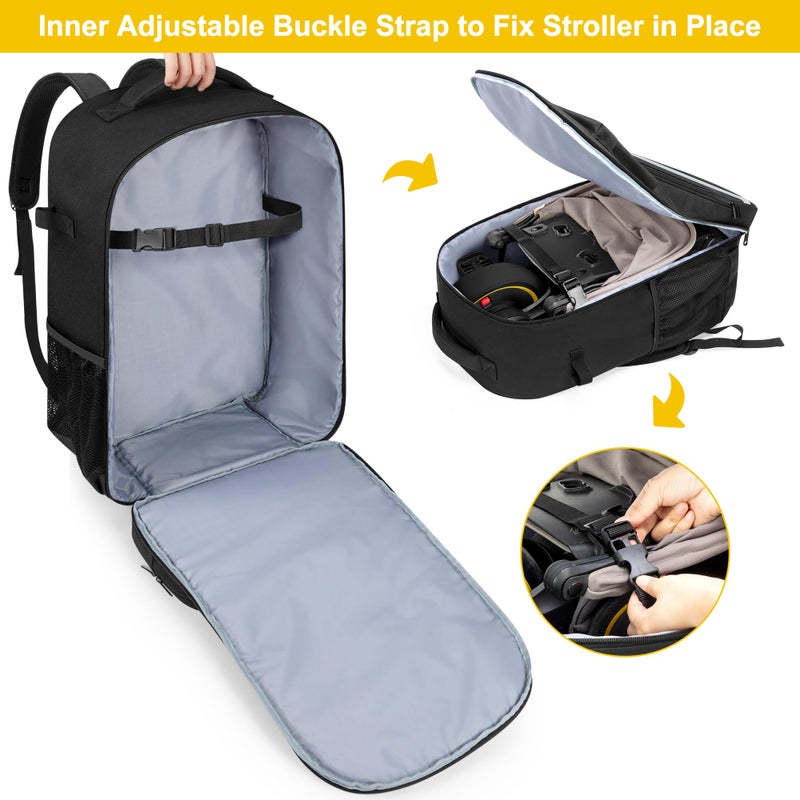 GRAOSO Travel Bag Compatible with Doona Liki Trike S3 & S5, Folding Toddler Tricycle Storage Backpack, Stroller Bag with 3 Carrying Ways for Airplane, Black, Patented Design - Image 2