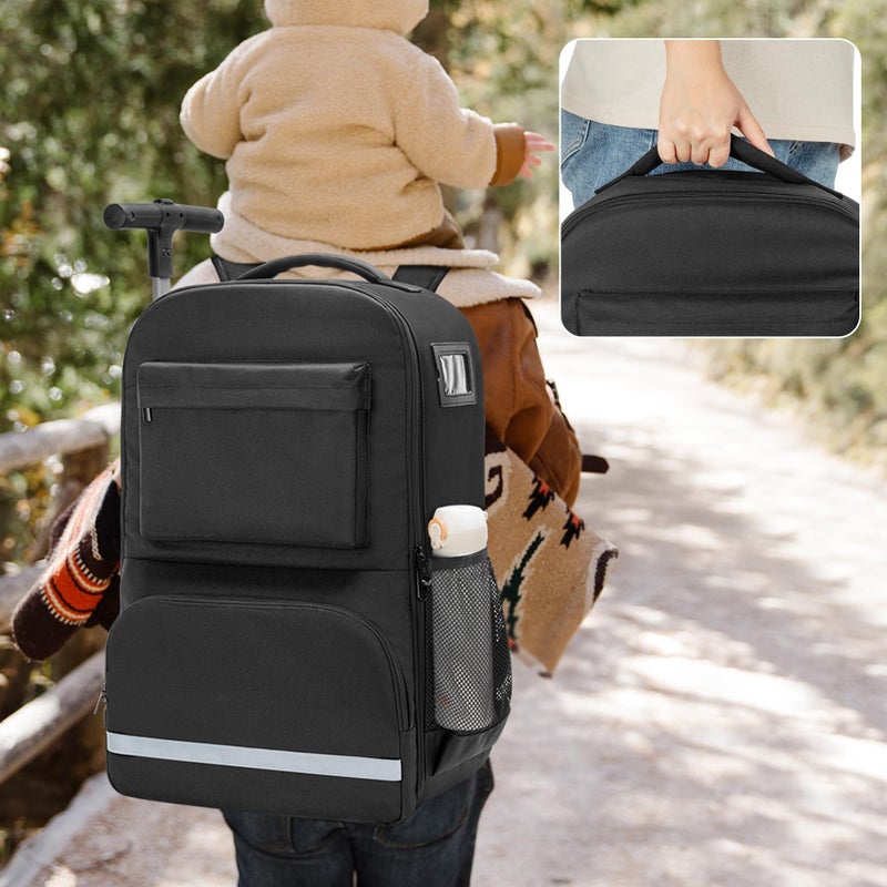 GRAOSO Travel Bag Compatible with Doona Liki Trike S3 & S5, Folding Toddler Tricycle Storage Backpack, Stroller Bag with 3 Carrying Ways for Airplane, Black, Patented Design - Image 5