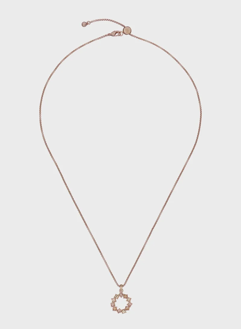 Ted Baker Cresar Crystal Hoop Pendant Necklace