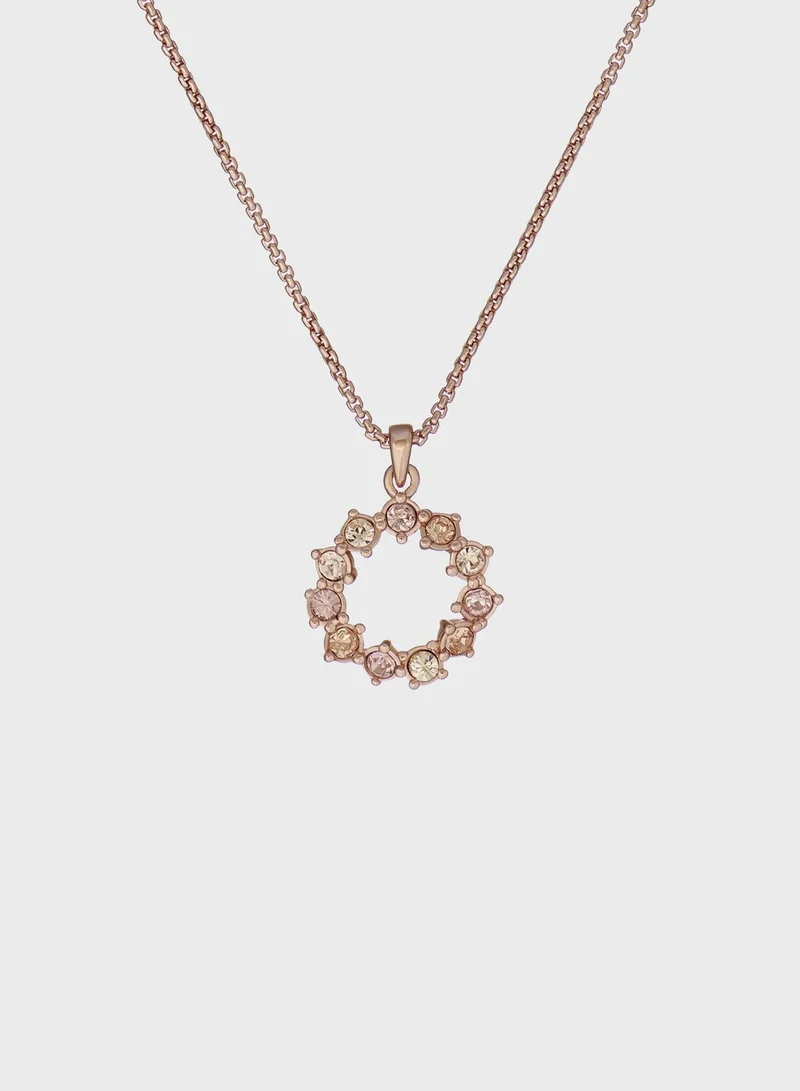 Ted Baker Cresar Crystal Hoop Pendant Necklace
