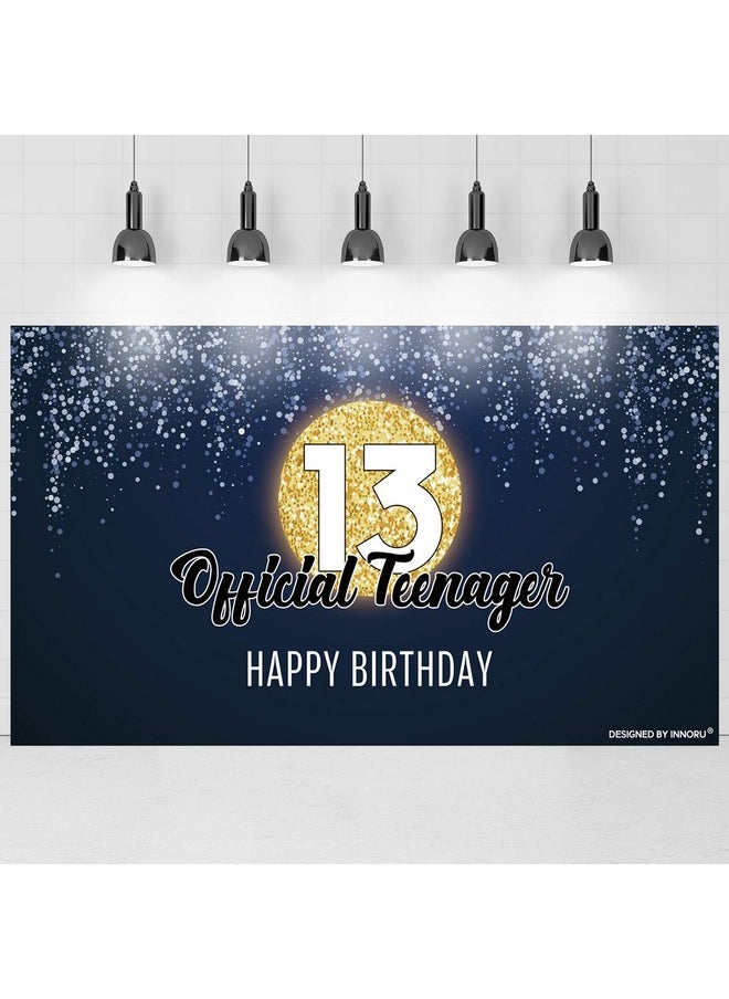 INNORU 70 X 40 Inch Large Official Teenager Banner Happy 13Th Birthday Backdrop Cheers To 13 Years Flag Children'S 13Th Birthday Party Home Outdoor Decoration Sign  - Image 1