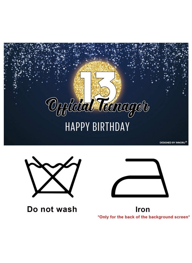 INNORU 70 X 40 Inch Large Official Teenager Banner Happy 13Th Birthday Backdrop Cheers To 13 Years Flag Children'S 13Th Birthday Party Home Outdoor Decoration Sign  - Image 5
