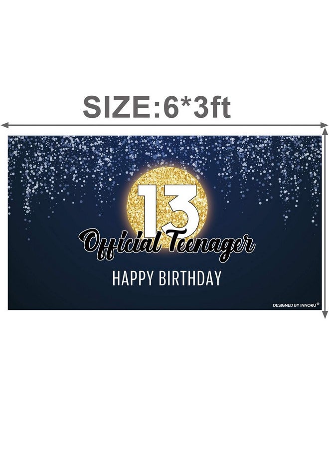 INNORU 70 X 40 Inch Large Official Teenager Banner Happy 13Th Birthday Backdrop Cheers To 13 Years Flag Children'S 13Th Birthday Party Home Outdoor Decoration Sign  - Image 4