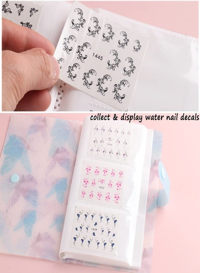 ASVNRES Nail Art Sticker Storage Books Nail Organizers and Storage for Nail Tech Sticker, 120 Slots Album Empty Storage Holder Binder Book Plastic Nail Water Nail Decals Sticker Book Reusable - Image 5