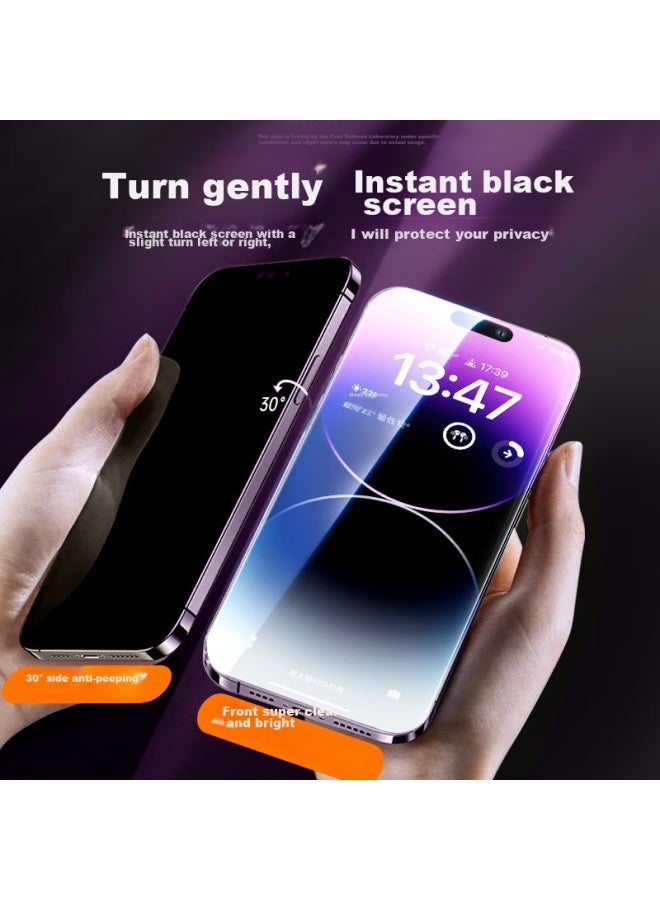 Divi Privacy Screen Protector For Apple Iphone 14 Pro Max, Anti-peeping Tempered Glass Film, Full Screen Protection, Privacy Protection, Easy Application, Anti-fingerprint, Dust-free Installation - Image 3