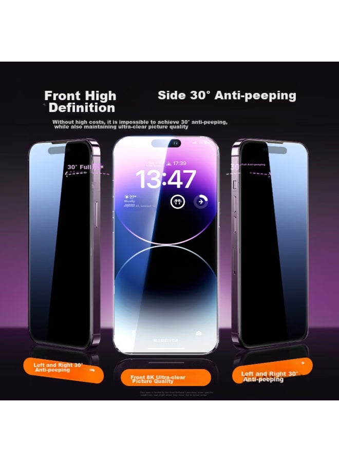 Divi Privacy Screen Protector For Apple Iphone 14 Pro Max, Anti-peeping Tempered Glass Film, Full Screen Protection, Privacy Protection, Easy Application, Anti-fingerprint, Dust-free Installation - Image 4