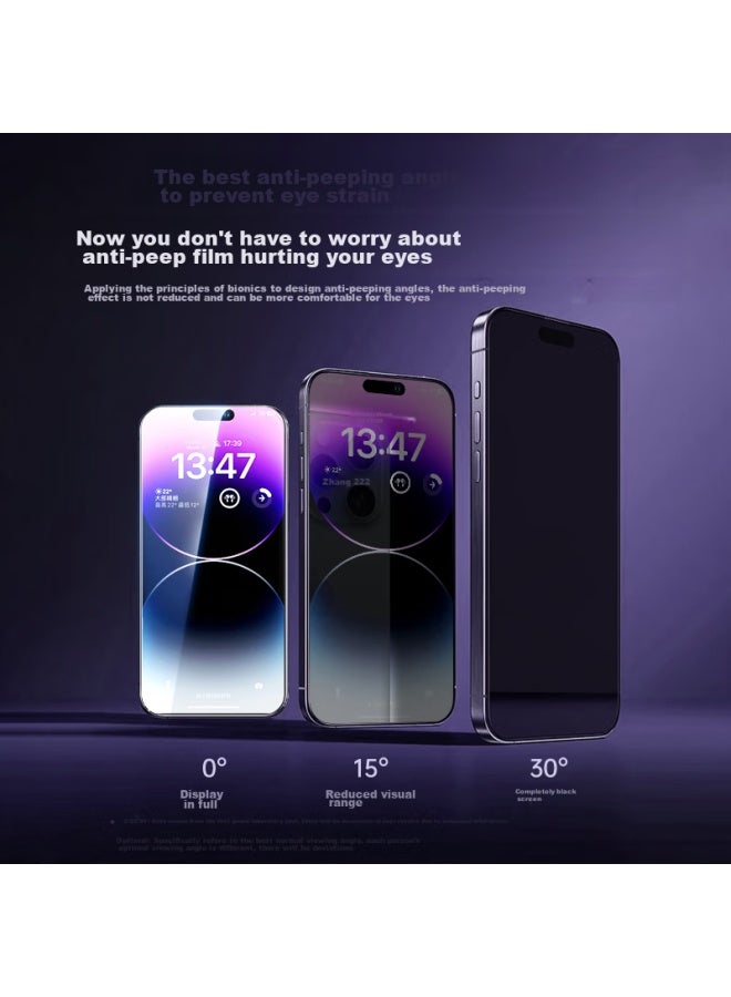 Divi Privacy Screen Protector For Apple Iphone 14 Pro Max, Anti-peeping Tempered Glass Film, Full Screen Protection, Privacy Protection, Easy Application, Anti-fingerprint, Dust-free Installation - Image 5