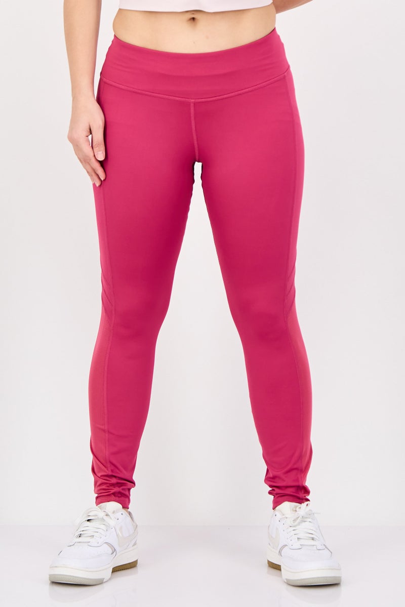 Reebok Women Sportswear Fit Brand Logo Training Tights, Pink - Image 1