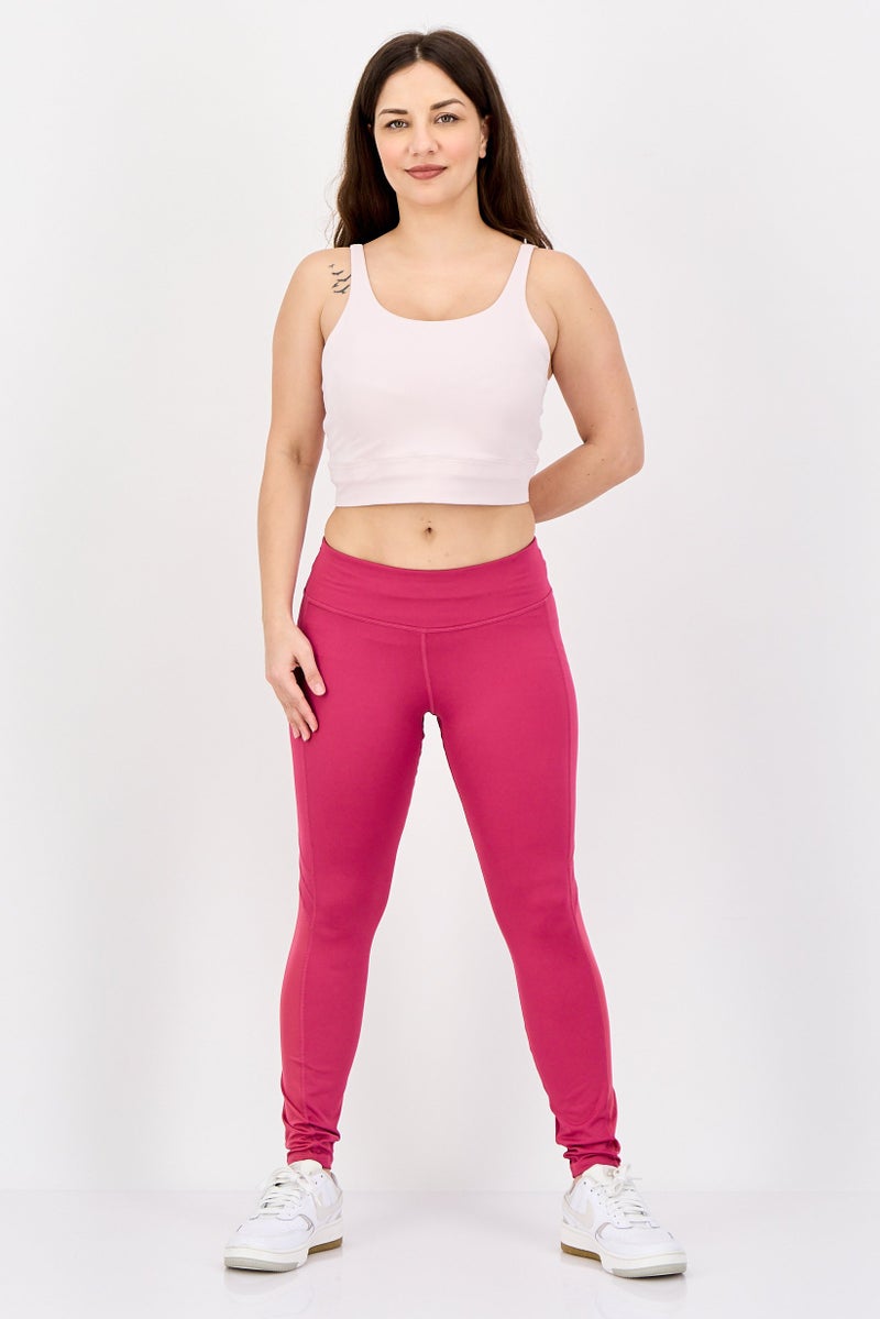 Reebok Women Sportswear Fit Brand Logo Training Tights, Pink - Image 4