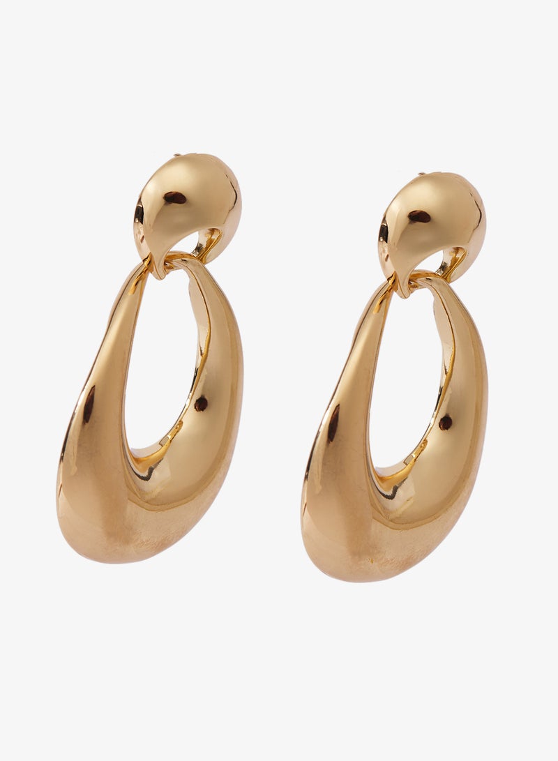 ELLA Gold Chunky Hoop Earrings Statement - Image 1