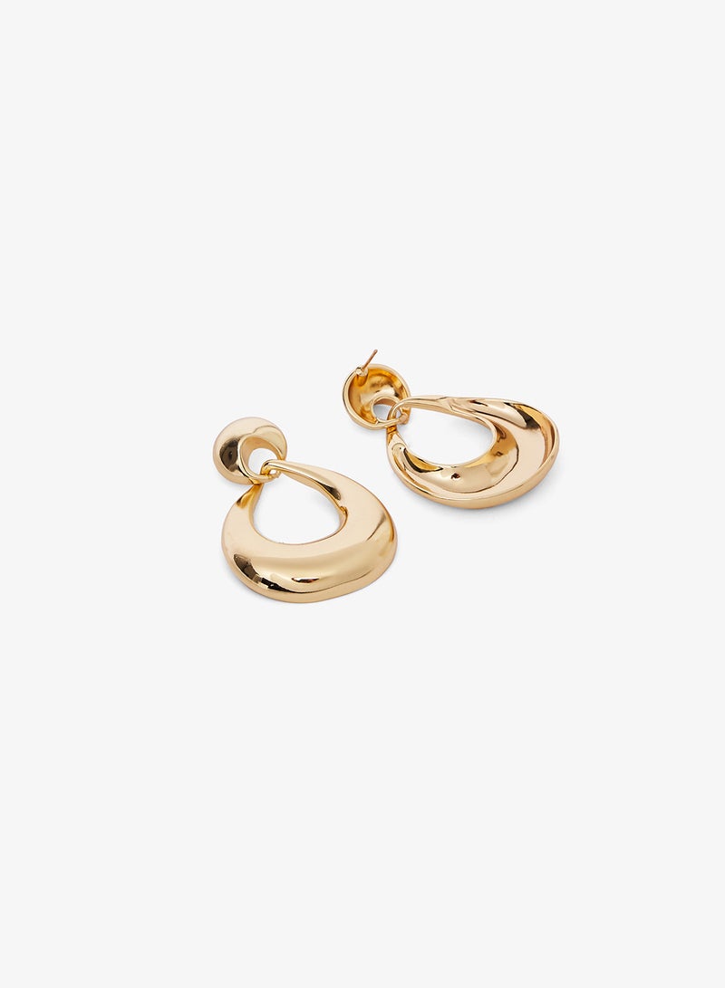 ELLA Gold Chunky Hoop Earrings Statement - Image 2
