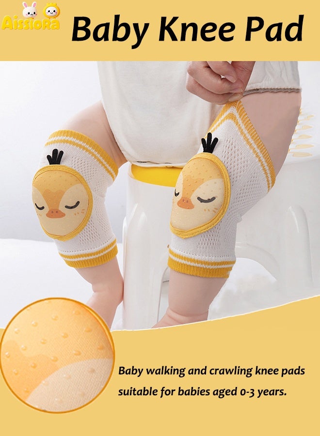 Aissiora Baby anti-slip knee pads (one pair) Baby knee protectors Baby crawling and fall protection knee pads Infant learning to walk protective gear - Image 1