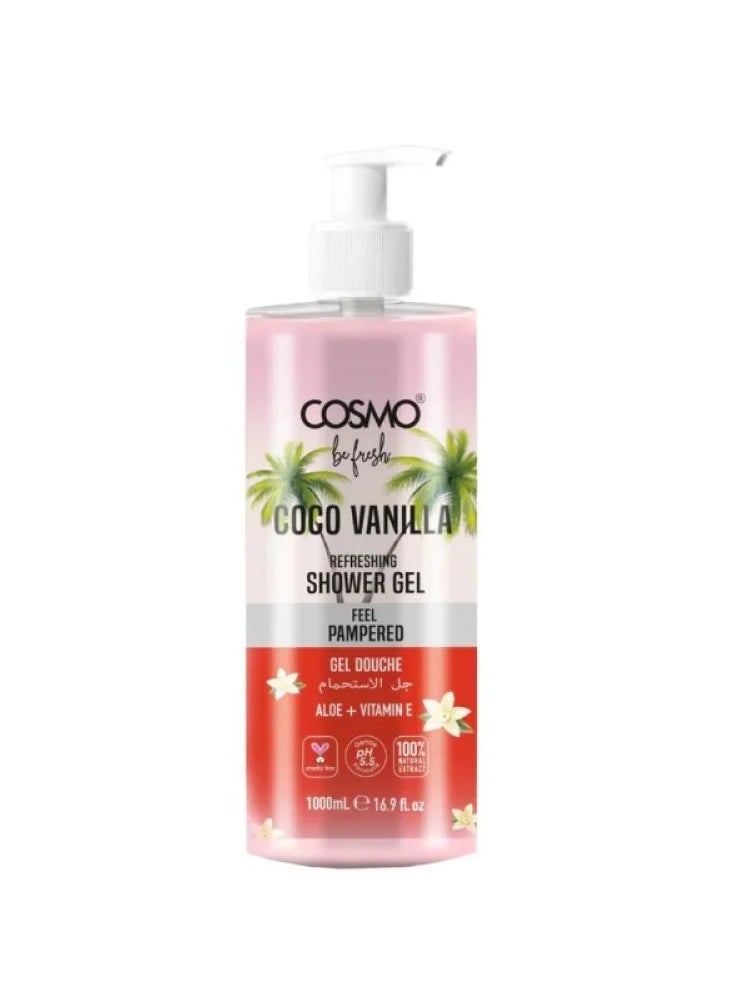 Refreshing shower gel Cocoa vanilla1000Ml