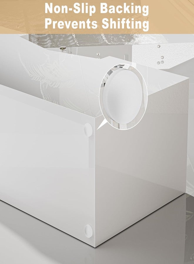 HELPLEX White Acrylic Guest Towel & Napkin Holder - Waterproof Splash-Proof Vertical Design for Bathroom, Kitchen, Dining Table - Home Hotel Office Organizer (2-Pack)​ - Image 4