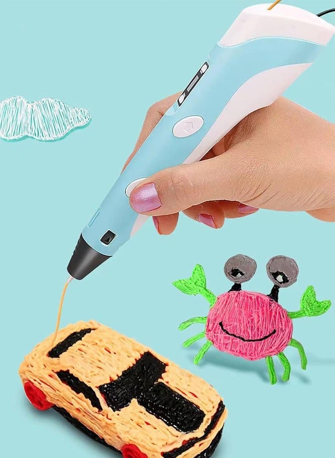 3D Printing Pen, 3D Printier Graffiti Pen with Display, Printing Paper Painting Graffiti Template, Adjustable Temperature and Speed, Compatible with PLA and Filament, for Graffiti, Drawing, Model Making - Image 5