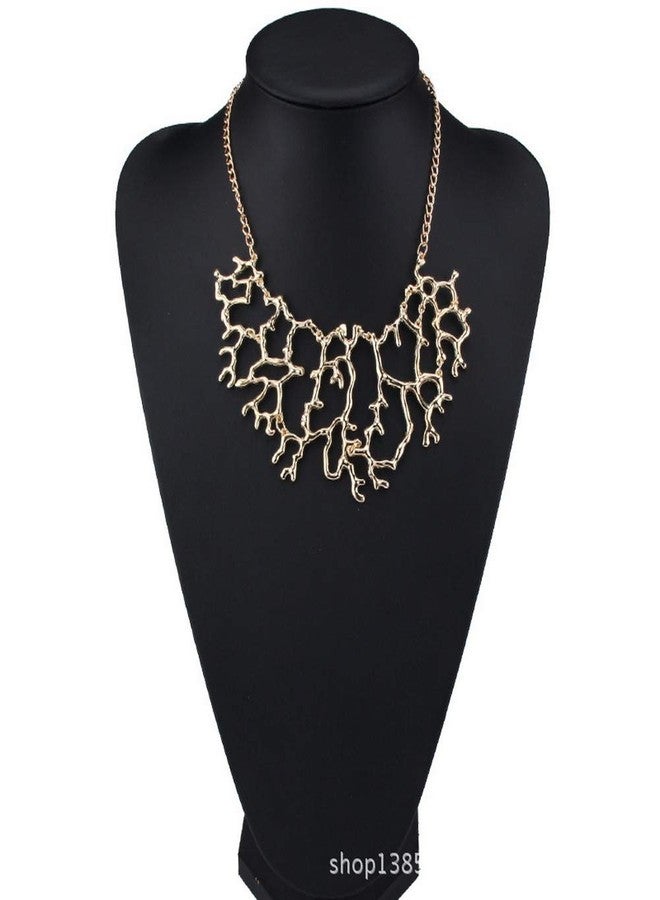 YAZILIND Coral Tree Branch Shape Pendant Necklace Sweater Chain Accessories Women Birthday Jewelry(Gold) - Image 2