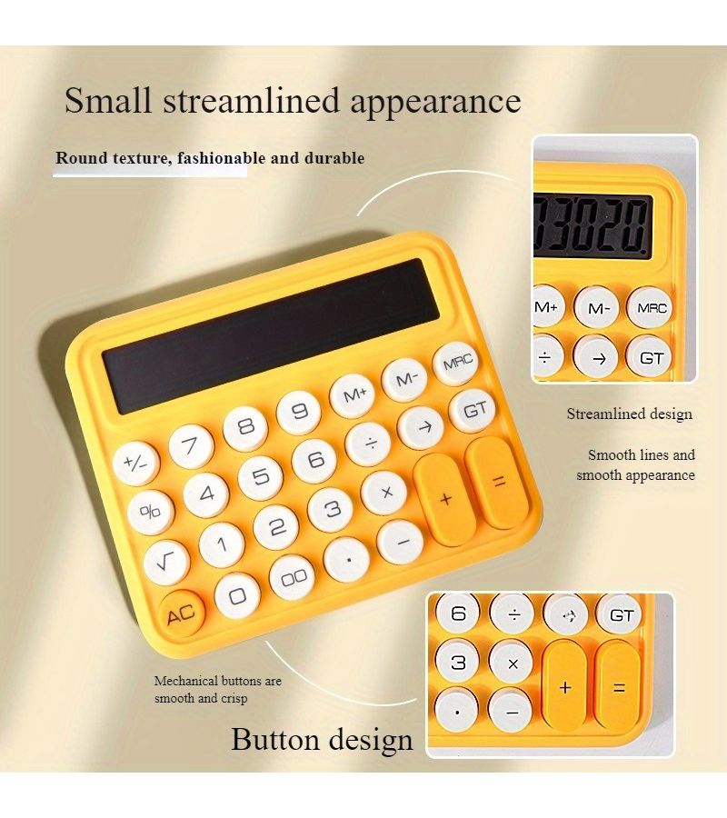 Colorful J Style Office Calculator With Large Silent Keys Olive Green - Image 5