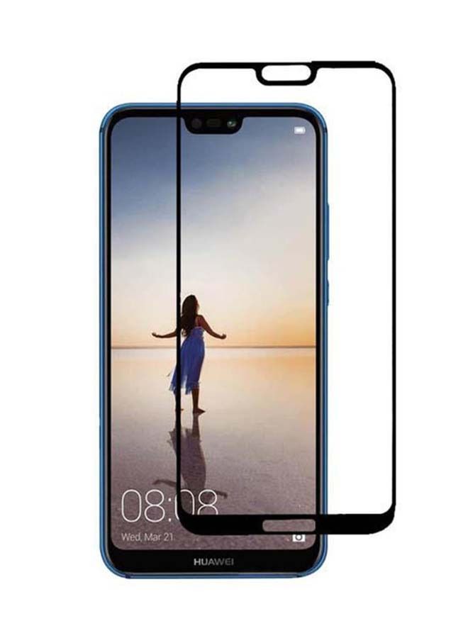 واقي شاشة من الزجاج المقوى لهاتف هواوي P20 أسود / شفاف