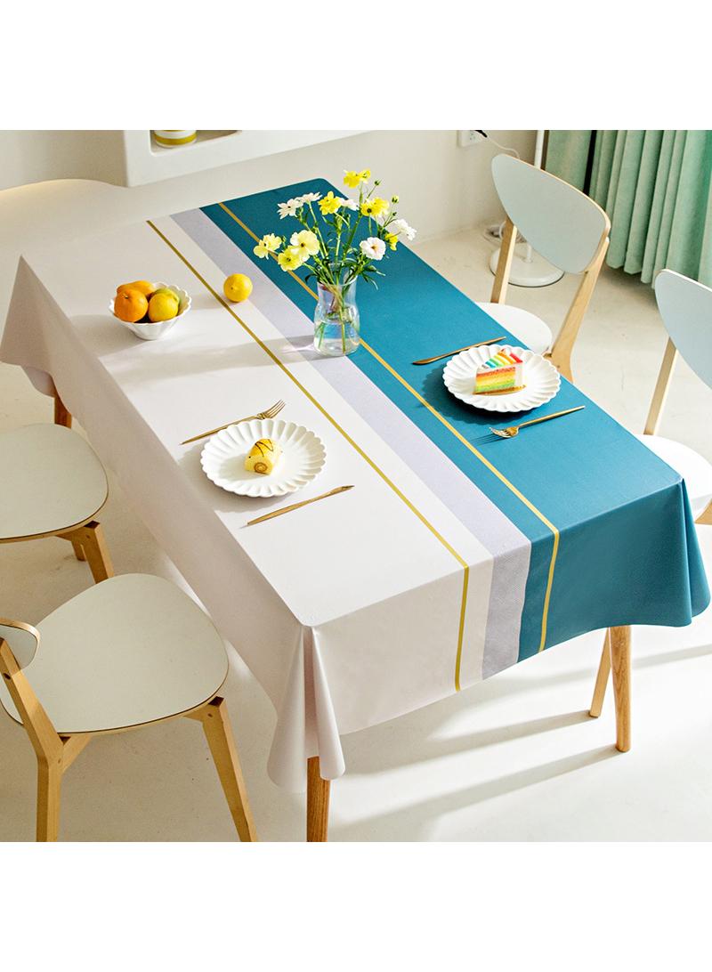 140*180cm Waterproof, oil resistant, and washable PVC table mat, hotel tablecloth, coffee table cloth, wear-resistant dining tablecloth
