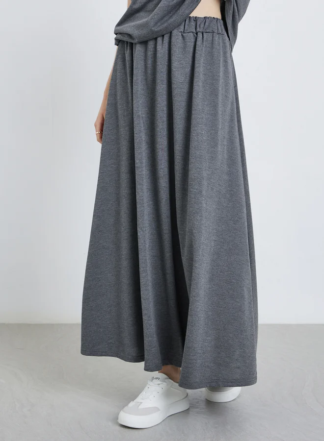 تايك تو Take Two Slogan Print Top and Pleated Maxi Skirt Co-Ords