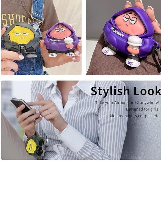 AirPods Case Soft Silicone Shockproof Cover for Apple AirPods4, New 3D Cute Cartoon Creative Fun Case Skin with Keychain Design forAirPods ... - Image 4