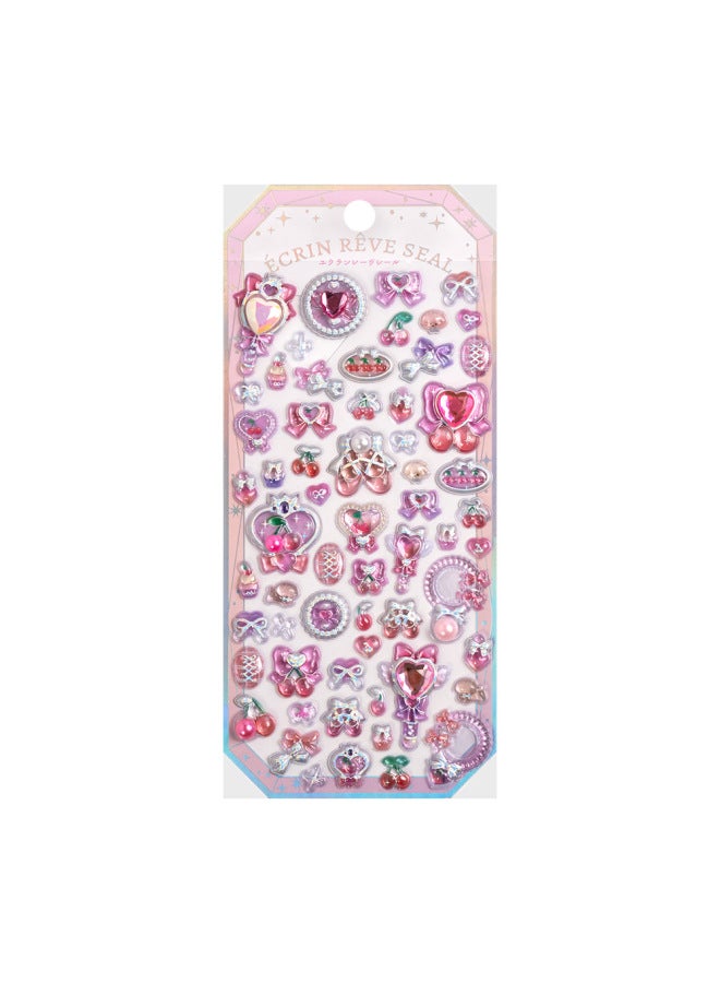 Flash Hot Shimmer Stickers 3d Relief Stickers Solid Children's Cartoon Animal Crystal Phone Case Decorations - Image 1