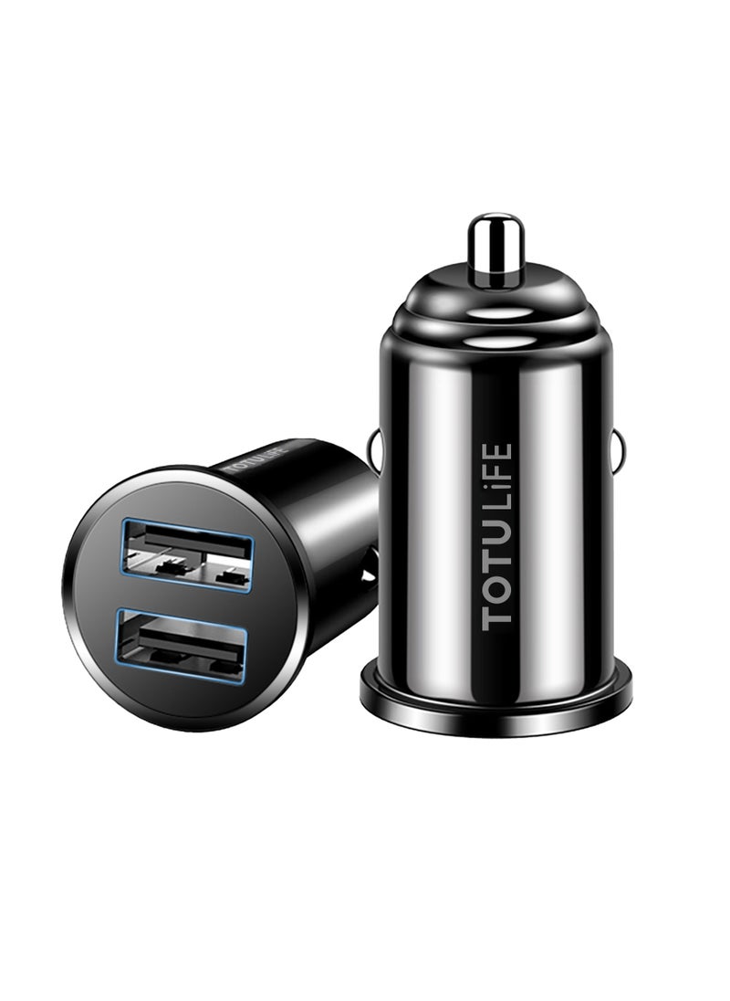 Totulife TOTU LIFE 3.4A Mini Dual USB Car Charger – Compact Fast Charging Adapter for Vehicles  - Image 1