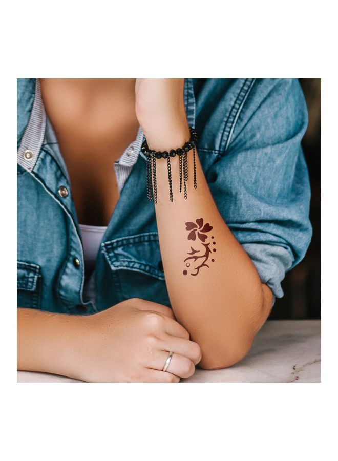 نيبمينينت إستنسل تاتو وينشينتي بتصميم مخروط حناء أسود/ أبيض - Image 2