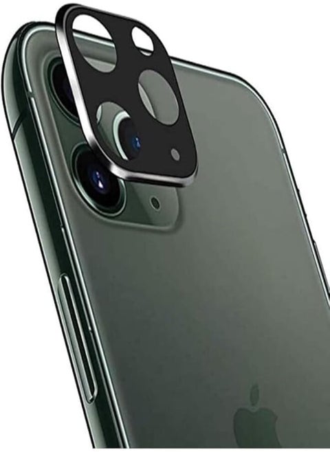 Generic Baseus for iphone 11 pro max/11 pro camera lens protector, carved metal frame and ultra thin high quality tempered glass - black