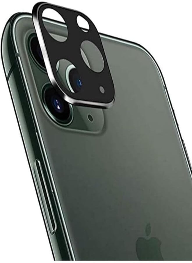 Generic Baseus for iphone 11 pro max/11 pro camera lens protector, carved metal frame and ultra thin high quality tempered glass - black