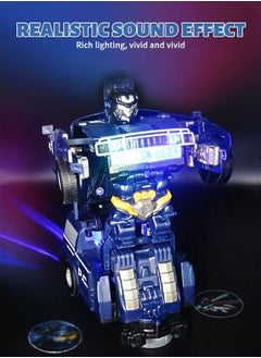 GROIC Robot Car Toy 2 in 1 Deformation Car，Transforming Toys Cars,Robot Cars Toys,Transform Car Robot,Police Car Toy with LED Light  - Image 5