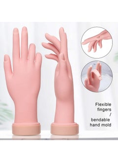 AORAEM Nail Trainning Hand Flexible Soft Practice Plastic Mannequin Hand Nails Tips Art Trainer Manicure Practice Hand Tool  - Image 3