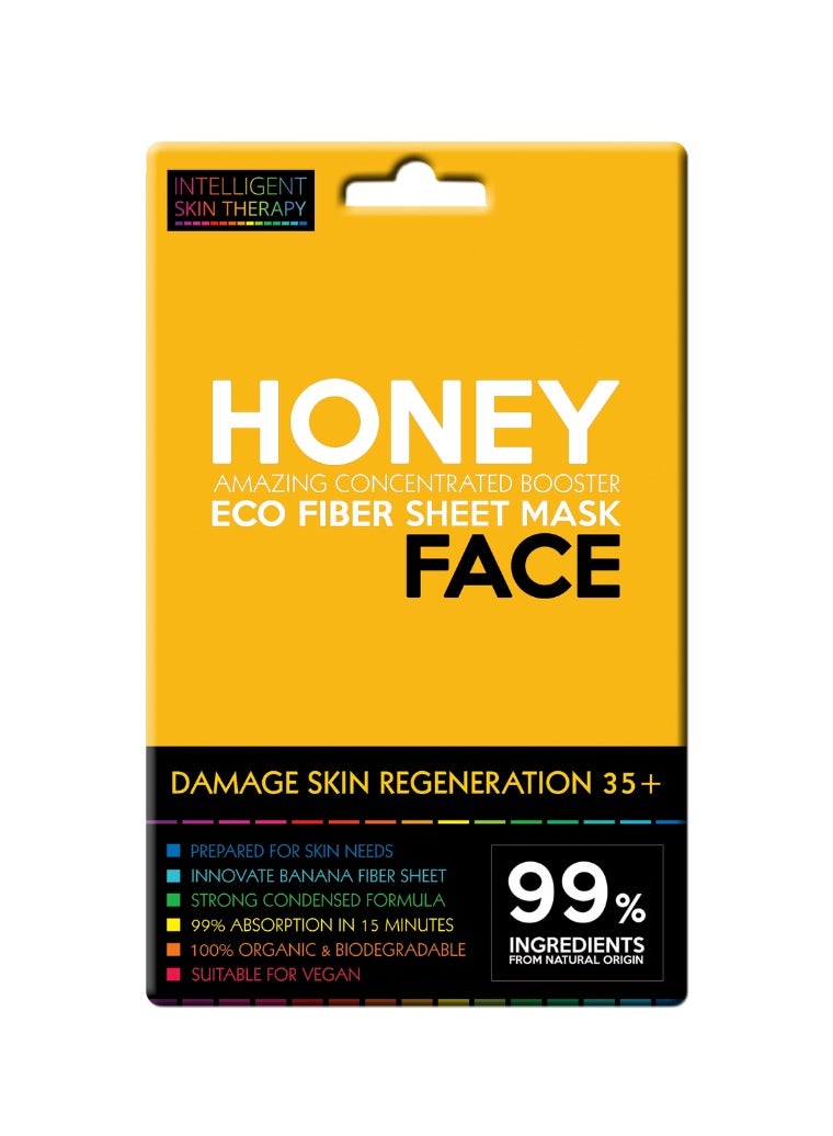 BeautyFace Damaged Skin Regeneration Eco Fiber Booster Face Mask Honey