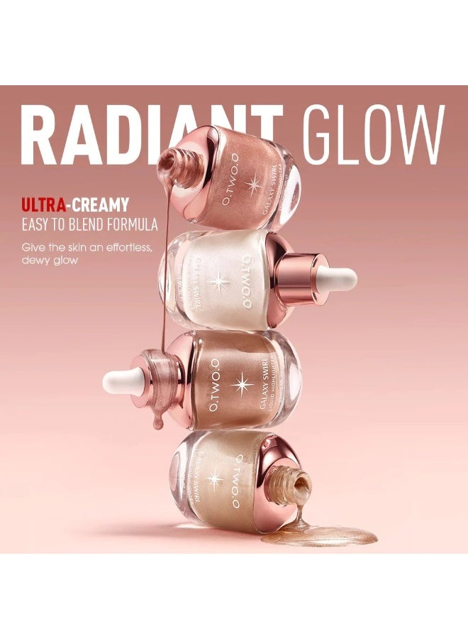 O.TWO.O O TWO O Liquid Highlighter Face Cheek Makeup Natural Radiant Glow Shimmer Illuminator Long Lasting Lightweight Blendable Golden Pink Bronze - Image 4