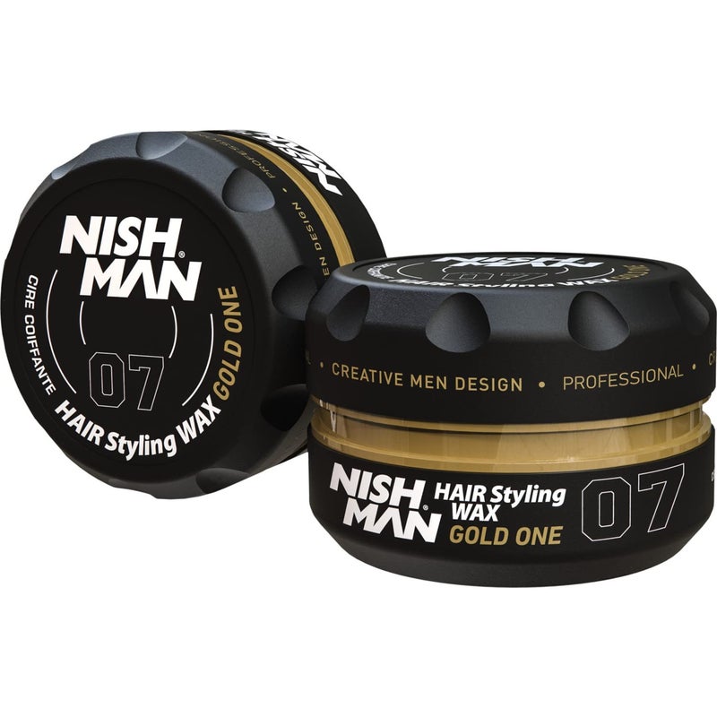 2 Boxes of nishman Gold One 07 Mens Hair Gel Wax Extra Strong Hold