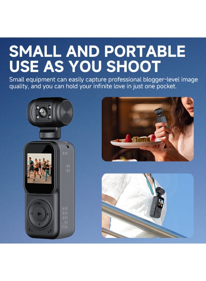 2K HD Portable Handheld WiFi Camera – Mini Clip-on Sports DV Outdoor Video Recorder with 180° Rotating Lens, Loop Recording, Long Battery Life, and App Control for Phone Viewing - Image 5
