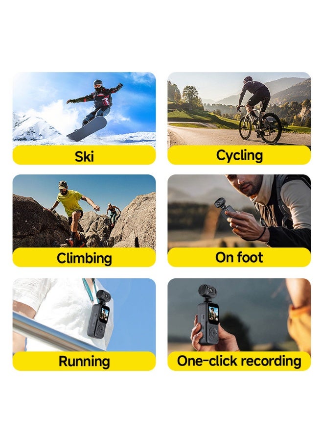2K HD Portable Handheld WiFi Camera – Mini Clip-on Sports DV Outdoor Video Recorder with 180° Rotating Lens, Loop Recording, Long Battery Life, and App Control for Phone Viewing - Image 4