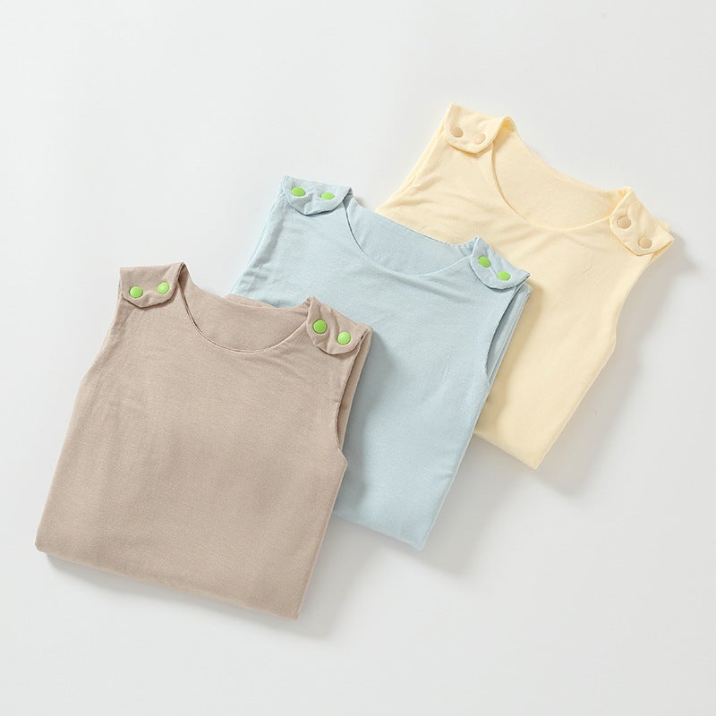 Baby sleeping bag autumn and winter sleeping quilt bamboo fiber universal sleeveless vest split leg children''s one-piece pajamas anti-kick quilt - Image 4