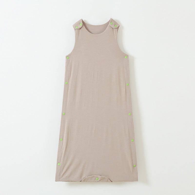 Baby sleeping bag autumn and winter sleeping quilt bamboo fiber universal sleeveless vest split leg children''s one-piece pajamas anti-kick quilt - Image 1