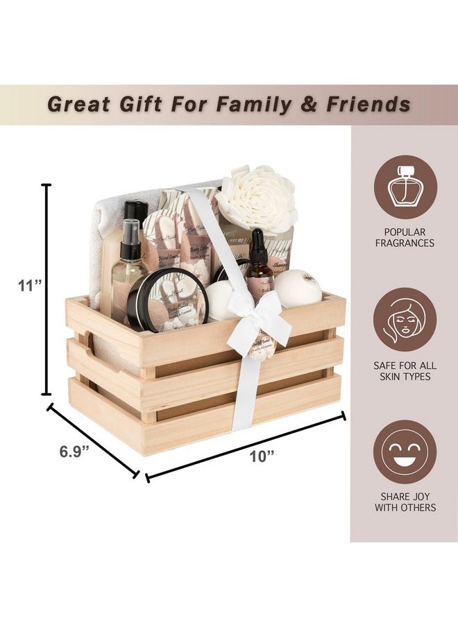 Aqua Elegante Bath Spa Gift Setsluxury Basket With Coconut & Vanillaspa Kit Includes Wash Bubble Bath Lotion Bath Salts Body Scrub Body Spray Shower Puff Bathbombs Soap And Towel  - Image 4