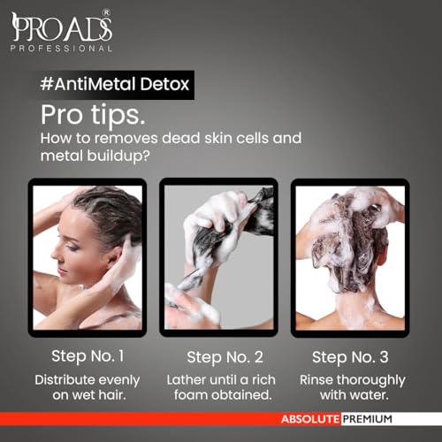 PRO ADS Absolute Premium Anti‑Metal Detox Shampoo – Sulfate-Free Professional Cleanser for Removing Hard Water Metal Deposits, Reducing Breakage & Restoring Shine – Color-Safe Hair Care (300ml) - Image 4
