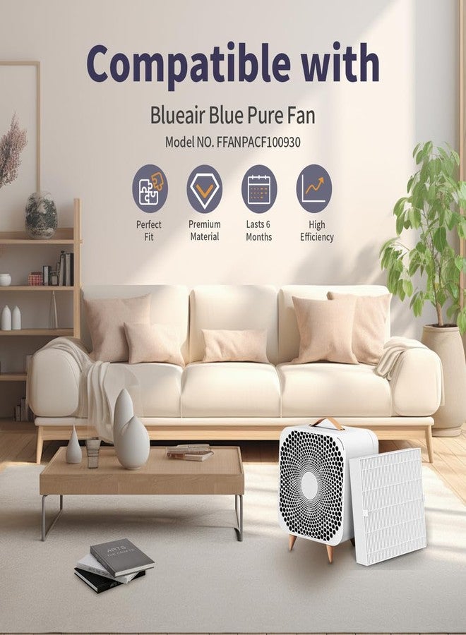 Harebery Particle Replacement Filter, Compatible with Blueair Blue Pure Fan, Part # 100930 (2 Pack) - Image 2