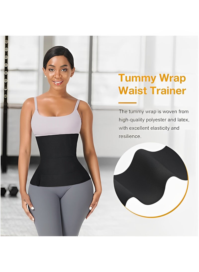 REOCLE Women's Waist Trainer 13ft Bandage Wrap Belt Long Torso Tummy Wraps Belly Body Shaper Waist Trimmer Belt Stomach Waist Wraps - Image 3