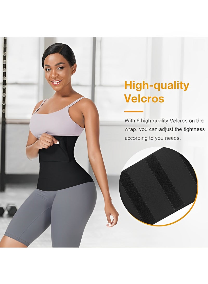 REOCLE Women's Waist Trainer 13ft Bandage Wrap Belt Long Torso Tummy Wraps Belly Body Shaper Waist Trimmer Belt Stomach Waist Wraps - Image 2