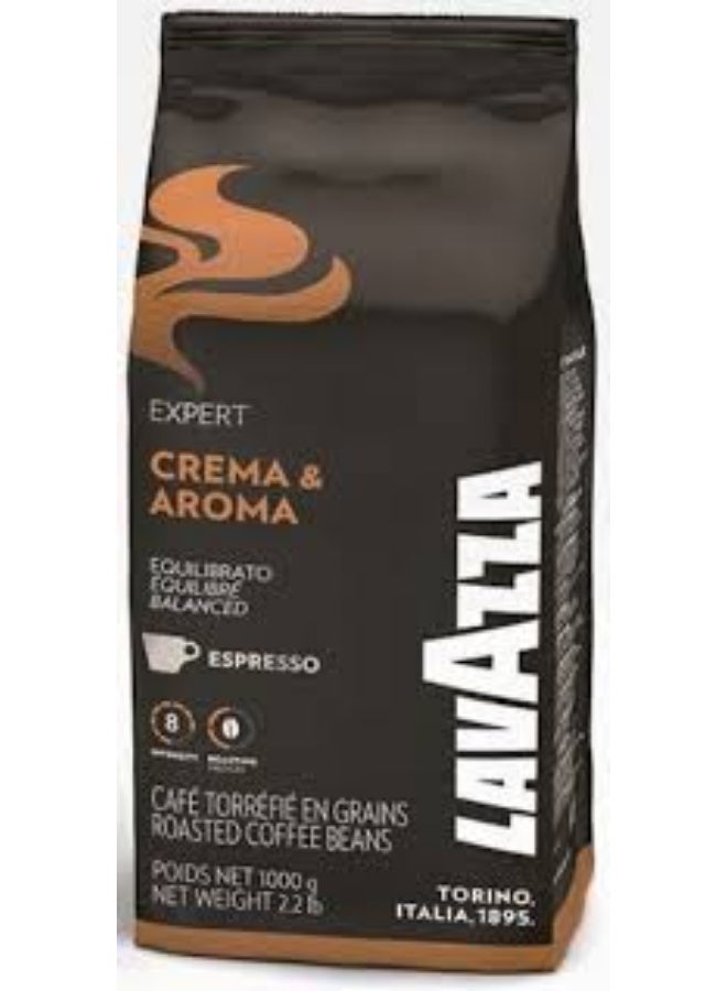 لافازا - حبوب قهوة كاملة - كريمة إي أروما خبيرة - 1 كجم - Image 1