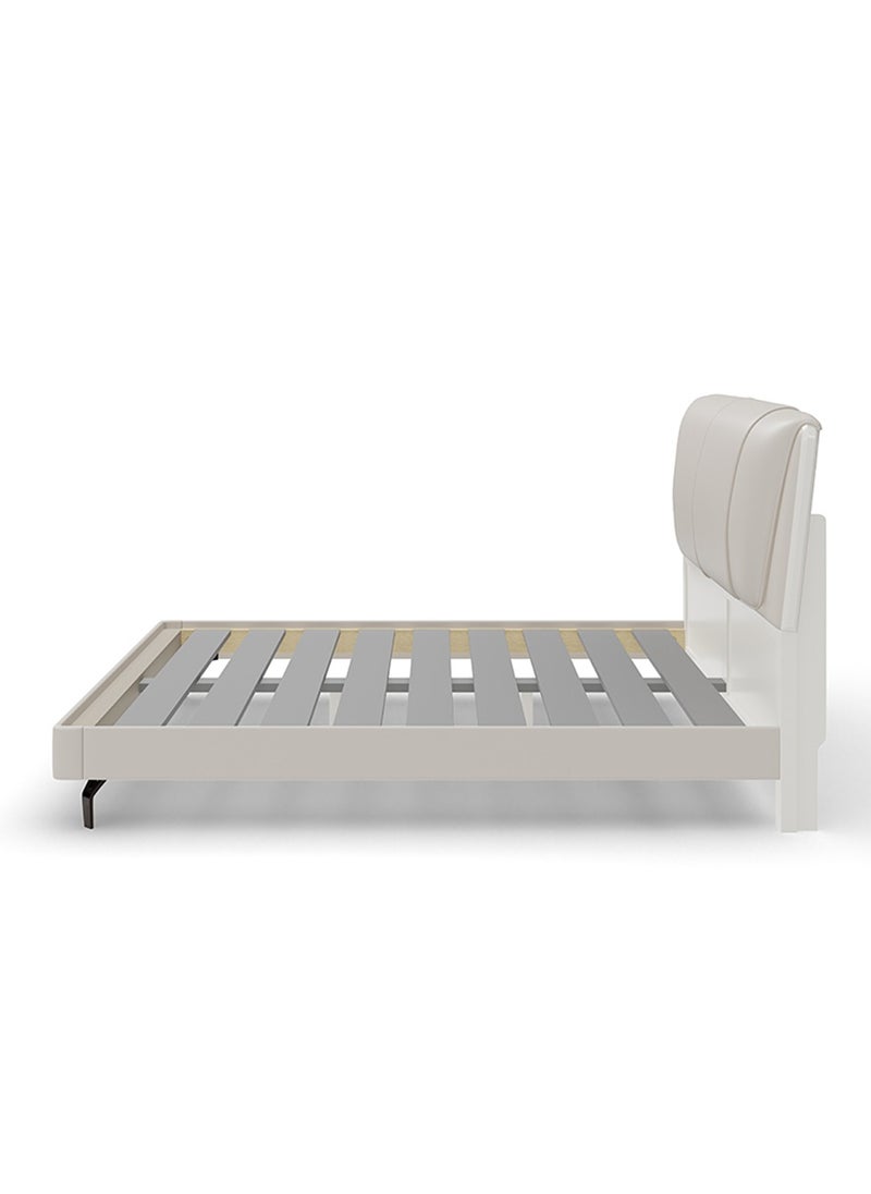 ROYALOAK Royaloak Seattle Queen Bed | HDF With High Gloss Finish | Leatherette Upholstery Headboard | Comfort Back Support | Durable And Long Lasting | Wood Queen Bed | Wooden Bed Queen Size | Wooden Bed  - Image 3
