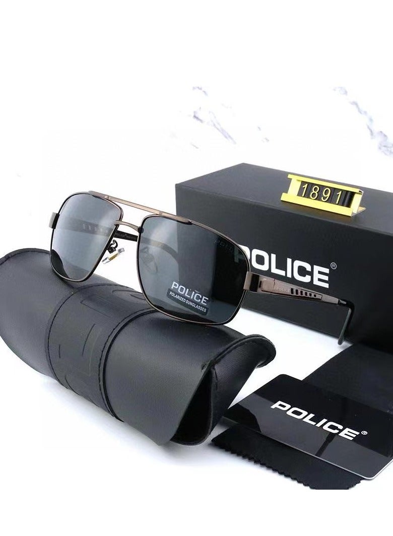 POLICE Classic Pilot Polarized Lens Sunglasses,Cycling Sunglasses, for Men with UV 400 Protection Sun Glasses with Black Frame Black Gold - Image 2