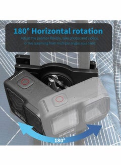 Y&D Backpack Shoulder Strap Mount Camera with Adjustable Pad and 360 Degree Rotating Base Compatible for Hero 9 / 8/ 7 6 5 4 /3+, OSMO Action, Xiaomi YI Most Action Cameras  - Image 3